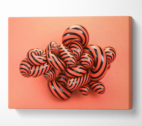  A Canvas Print of Twisty Stripey Mess Canvas Art