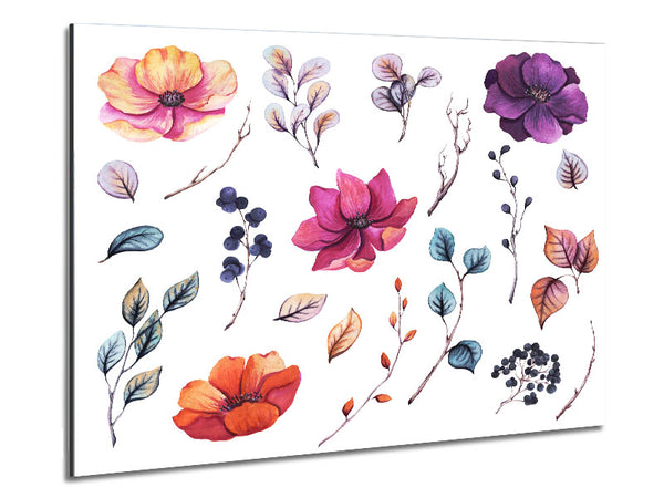 Selection Of Lovely Flowers Metal Print