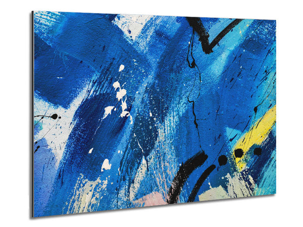 Broad Strokes Of Blue Paint Metal Print