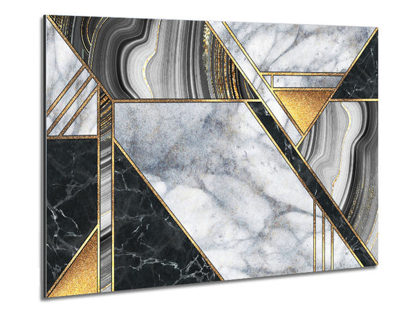 Triangles Of Marble Metal Print
