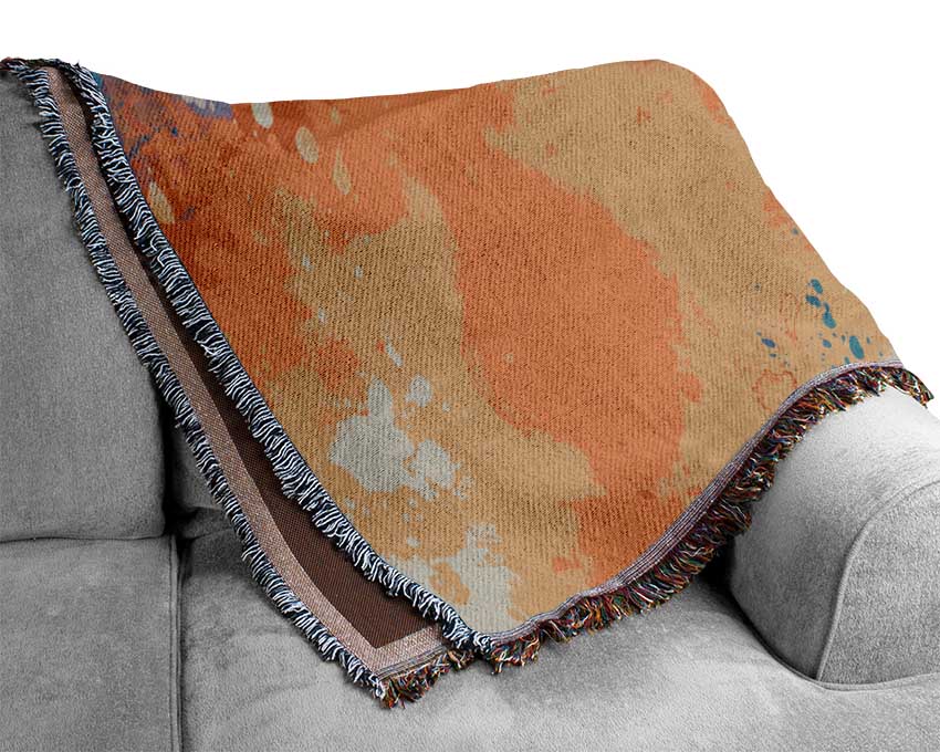 Explosion Of Water And Lava Woven Blanket