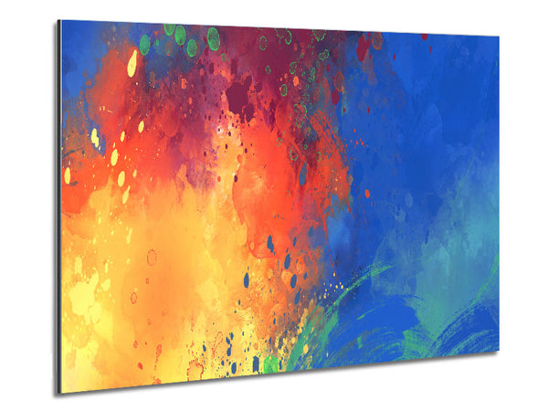 Explosion Of Water And Lava Metal Print