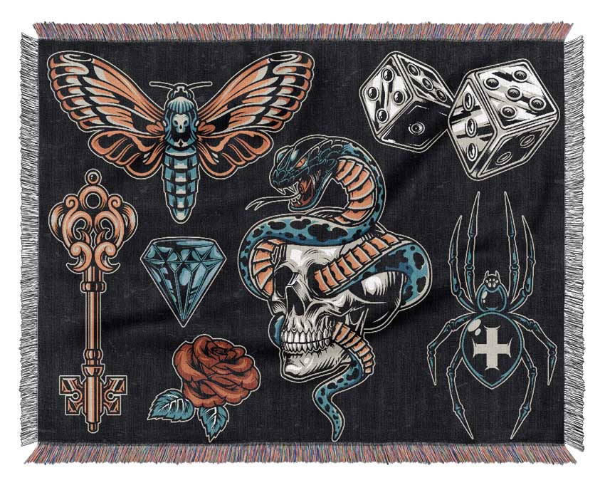 Tattoo Flash 2 Woven Blanket