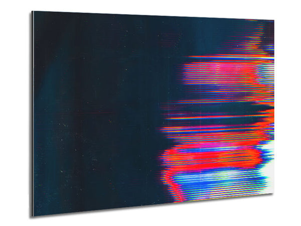 Distorted Movement Red Metal Print