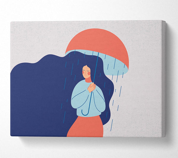  A Canvas Print of Raining On The Woman Canvas Art
