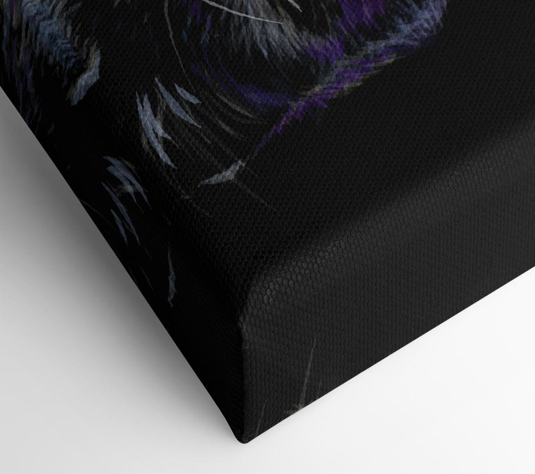  A Canvas Print of The Black Panther Face Canvas Art