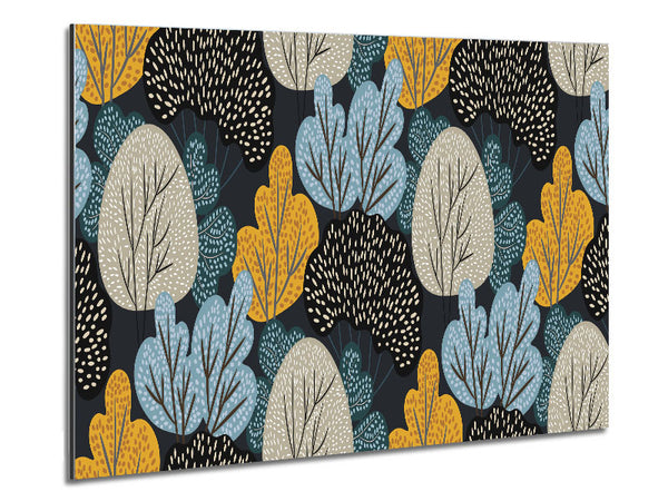 Trees Of Pattern And Colour Metal Print