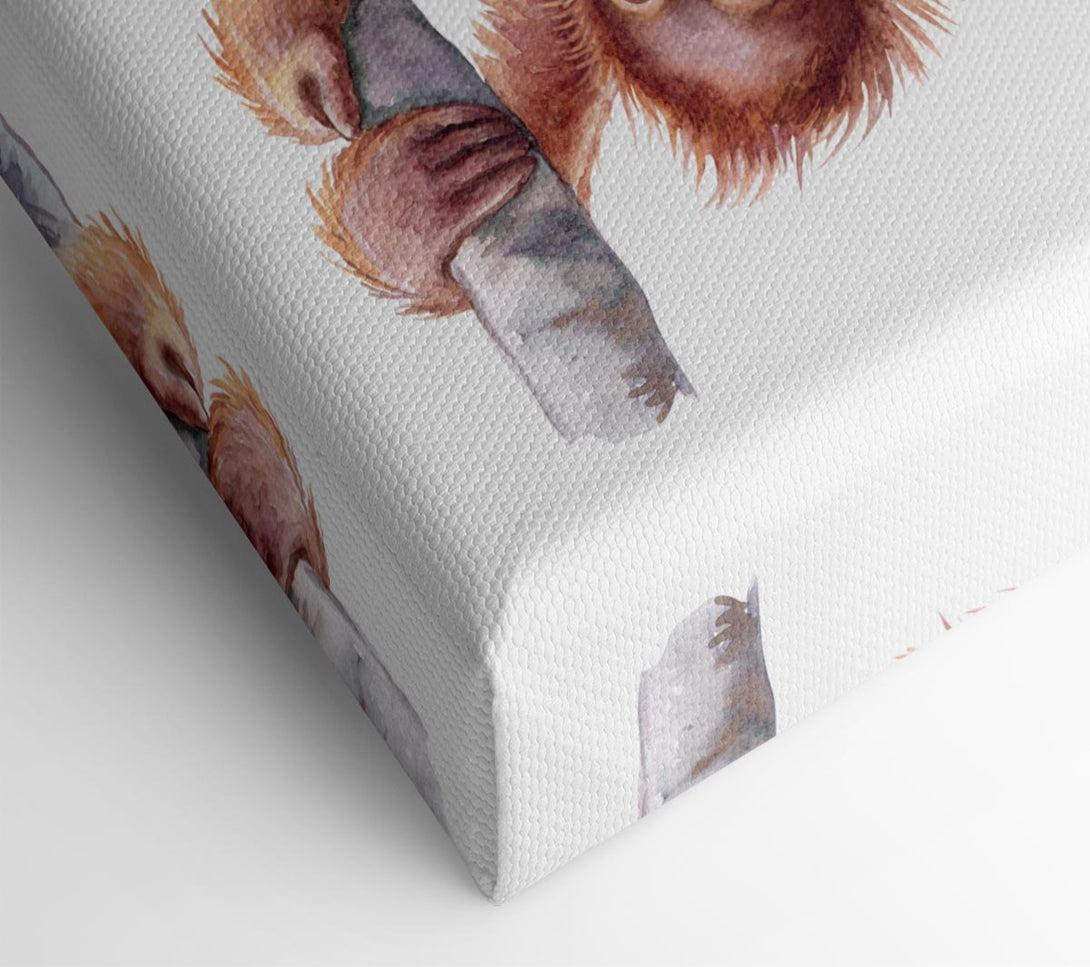  A Canvas Print of Hanging On A Branch Orangutan Canvas Art