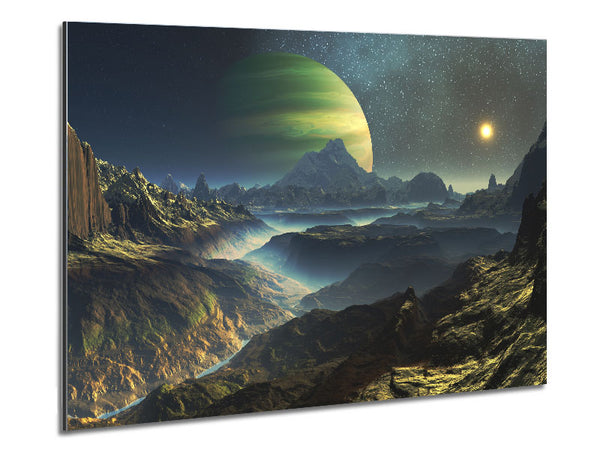 The Planet Rises Metal Print