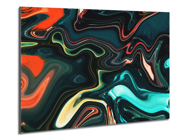 Liquid Metal Vivid Melt Metal Print