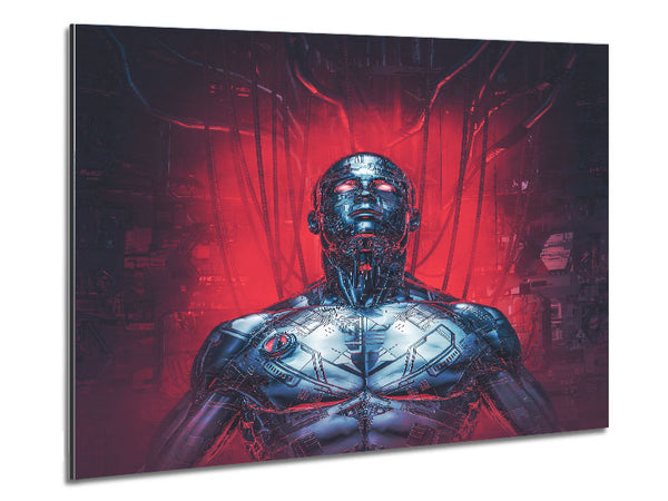 Cyborg Recharge Metal Print