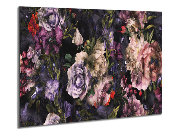 Rose Petal Cluster Metal Print