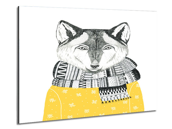 Ready For Winter Fox Metal Print