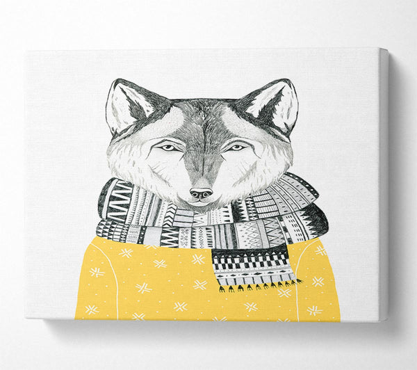  A Canvas Print of Ready For Winter Fox Canvas Art