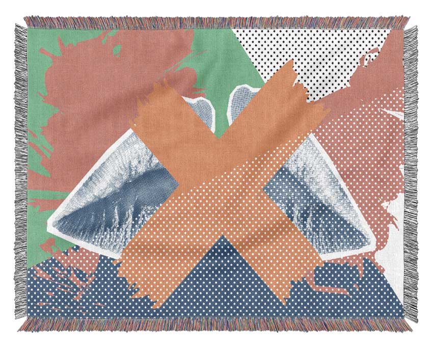 The Cross Lips Yellow Woven Blanket