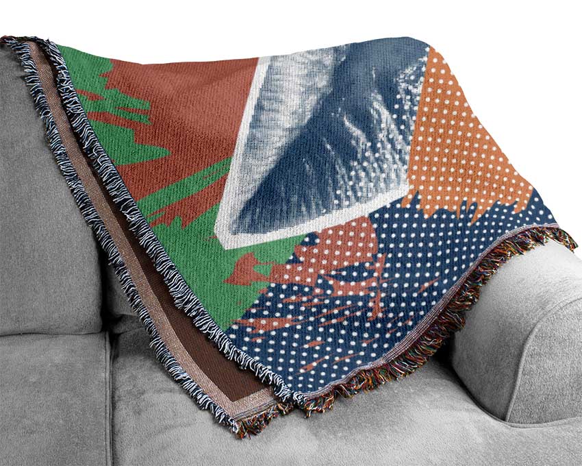 The Cross Lips Yellow Woven Blanket