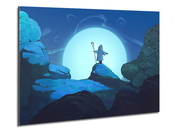Wizard On The Mountain Top Metal Print