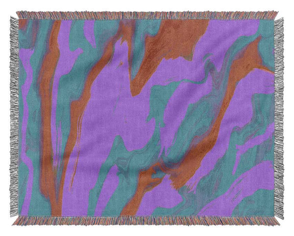 Neon Pink Strikes Woven Blanket