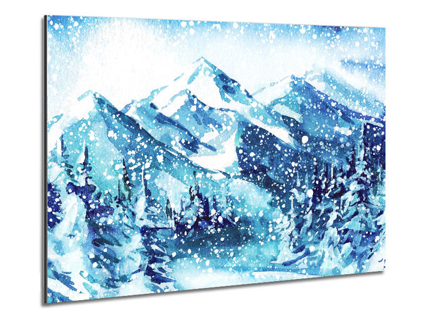 Snowy Mountains Bliss Metal Print
