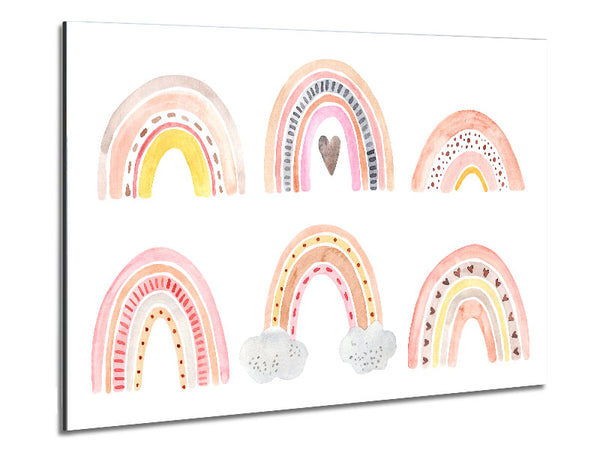 Contemporary Rainbows Metal Print