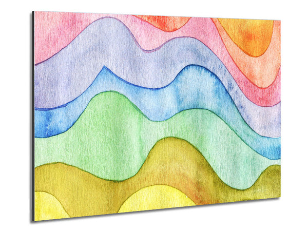Flow Of The Colour Water Metal Print