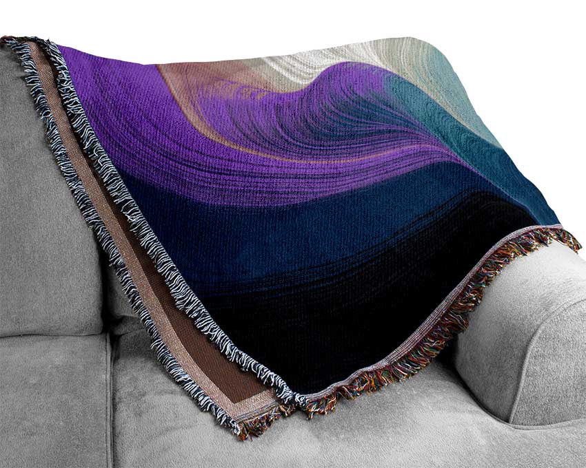 Dropping Colour And Waves Woven Blanket