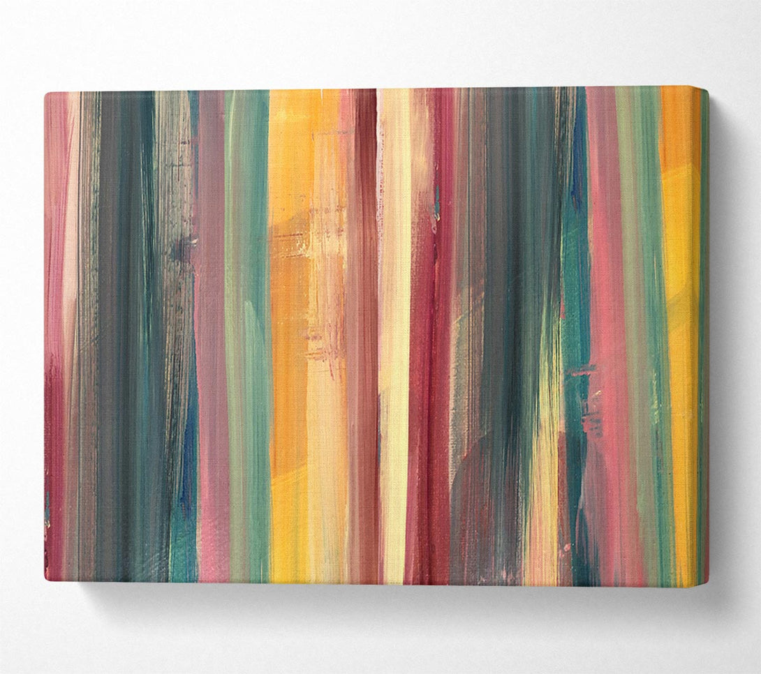 A Canvas Print of Vertical Colour Drop Lines Canvas Art