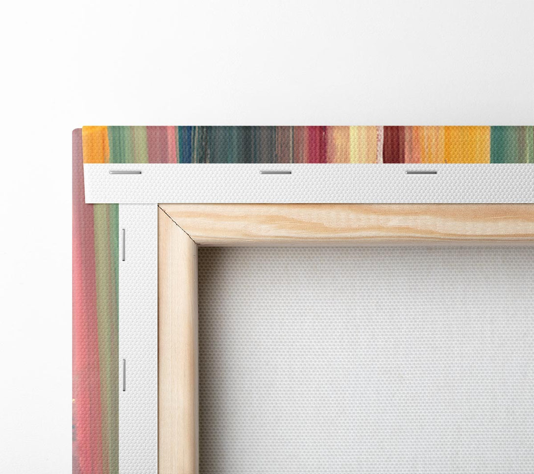  A Canvas Print of Vertical Colour Drop Lines Canvas Art