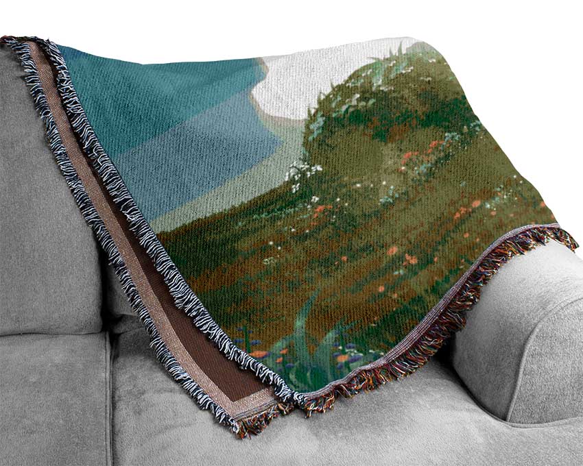 The Round Tree Summer Skies Woven Blanket