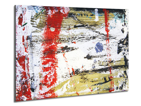 Distorted Red Patch Metal Print