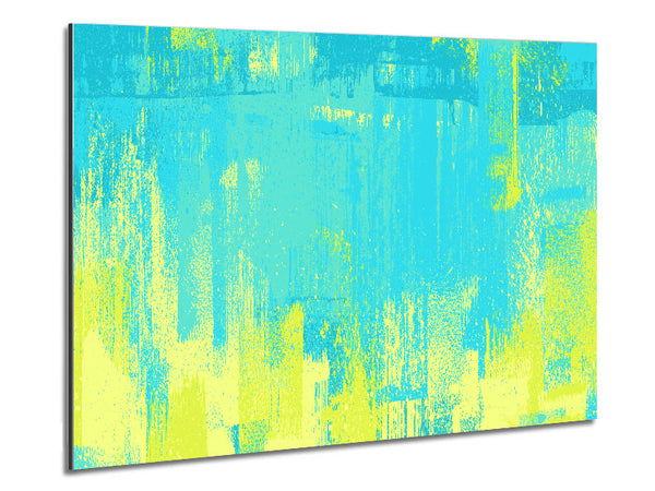 Vivid Blue Aqua Paint Metal Print