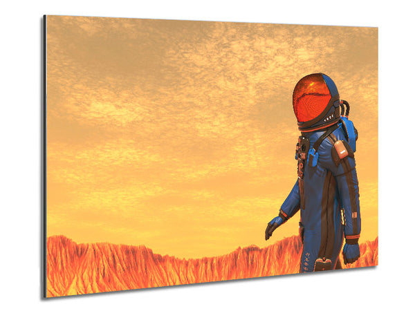 The Space Man In Mars Metal Print