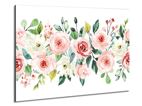 Floral Roses Bouquet Metal Print