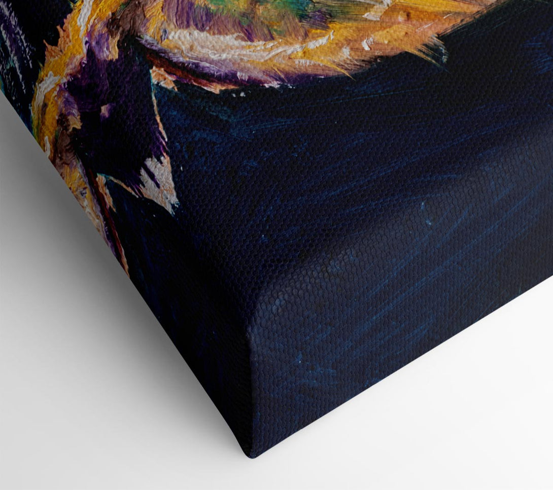  A Canvas Print of The Vivid Owl Stare Canvas Print