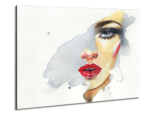 Washed Face Visual Metal Print