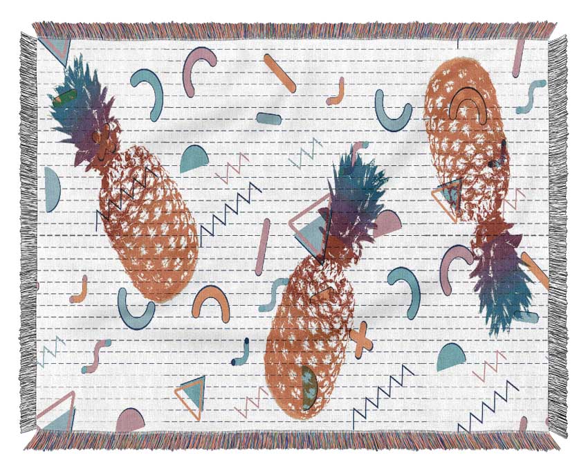Pineapple Abstract Pattern Woven Blanket
