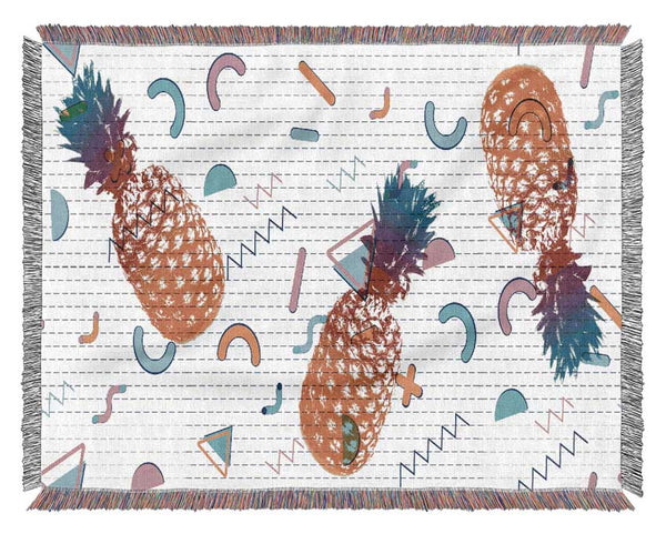 Pineapple Abstract Pattern Woven Blanket