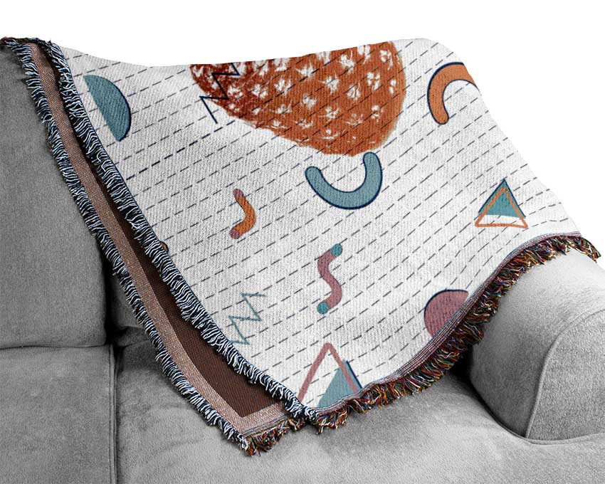 Pineapple Abstract Pattern Woven Blanket