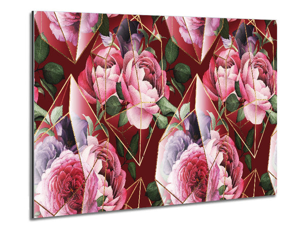 Triangulation Of Roses Metal Print