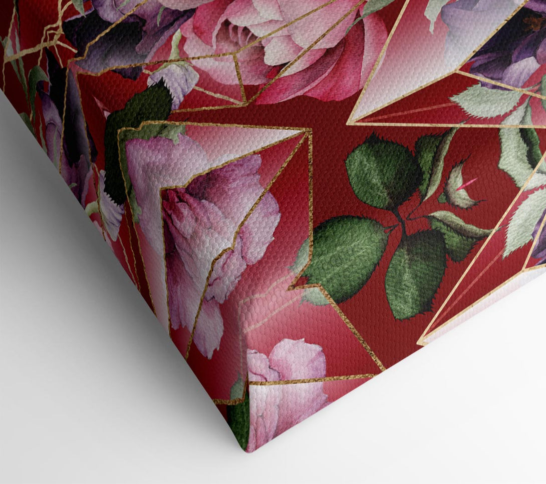  A Canvas Print of Triangulation Of Roses Canvas Wall Art