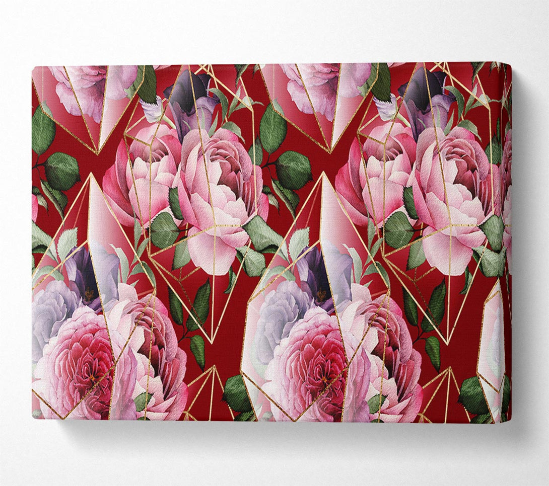  A Canvas Print of Triangulation Of Roses Canvas Wall Art