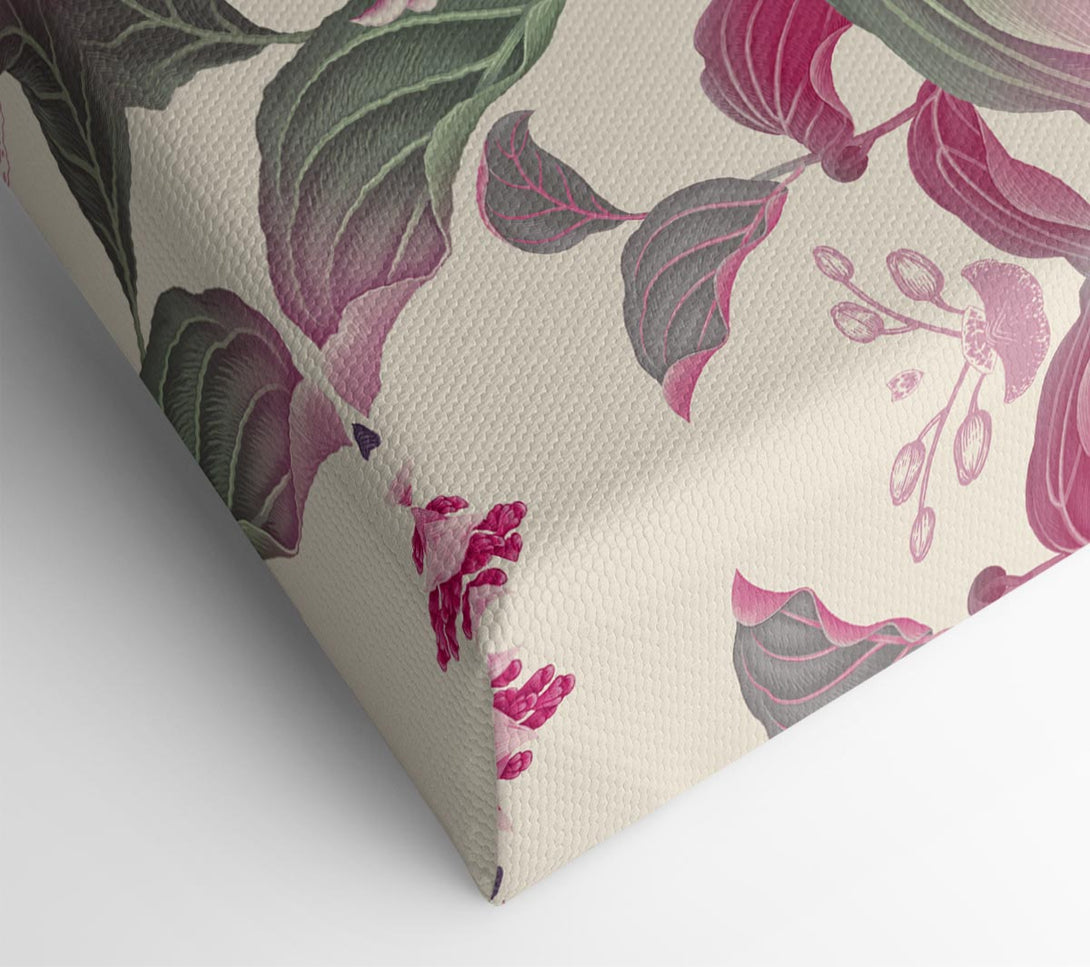  A Canvas Print of The Parrot Is Of Floral Pattern Canvas Art