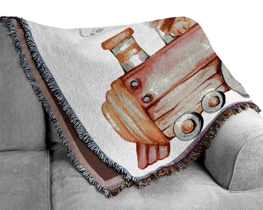 The Animal Train Woven Blanket