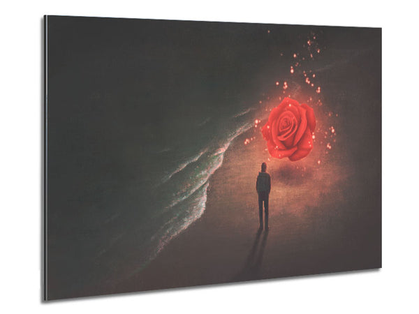 The Rose On The Beach Metal Print