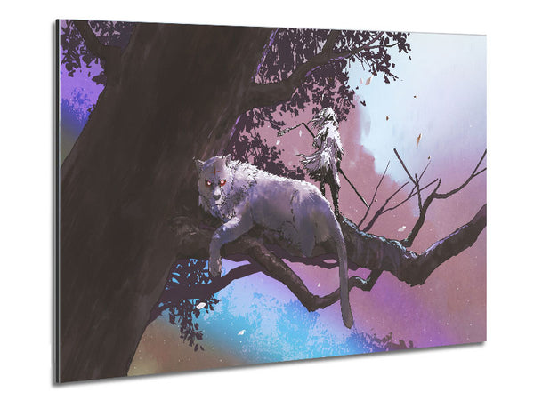 The Scary Mythical Cat Metal Print