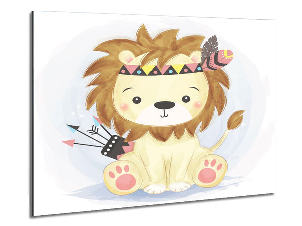 The Little Lion Archer Metal Print