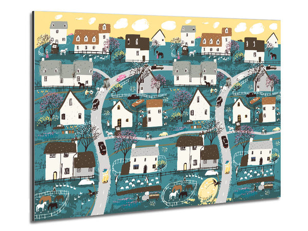 Houses Of Sweden Metal Print