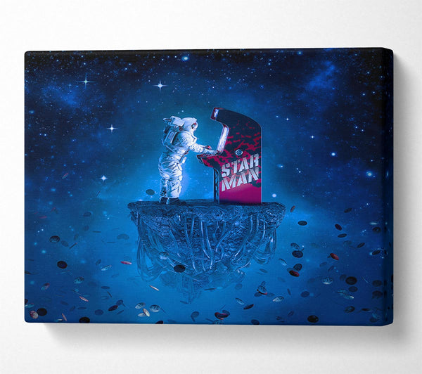  A Canvas Print of Rocketman Playing Games Canvas Print