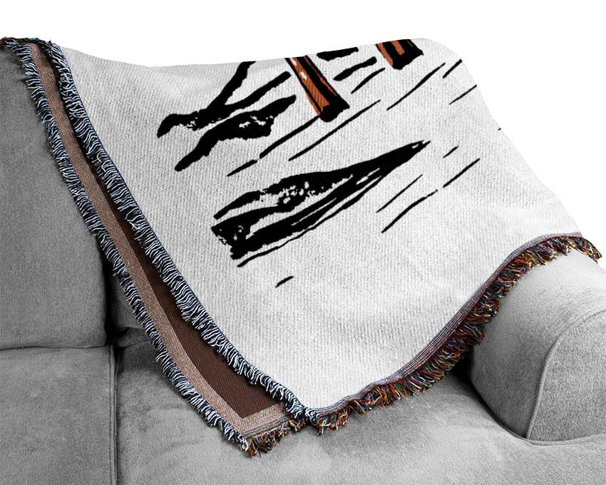Temples Of The Mountain Woven Blanket
