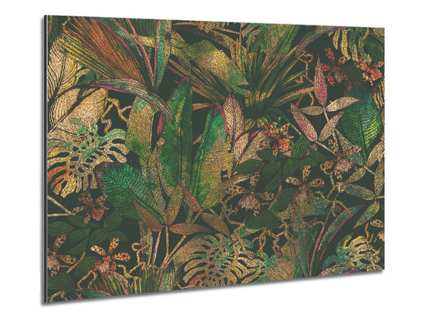 Jungle Flowers Metal Print
